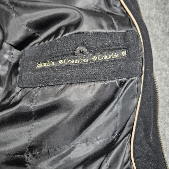 COLUMBIA - Men's Black Wool Bomber Jacket - Size Medium - Picture 8 of 13